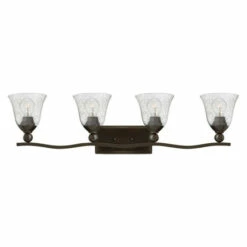 New ❤️ Hinkley Lighting Hinkley Bolla 4-Light Vanity Light In Olde Bronze With Clear Seedy ⌛
